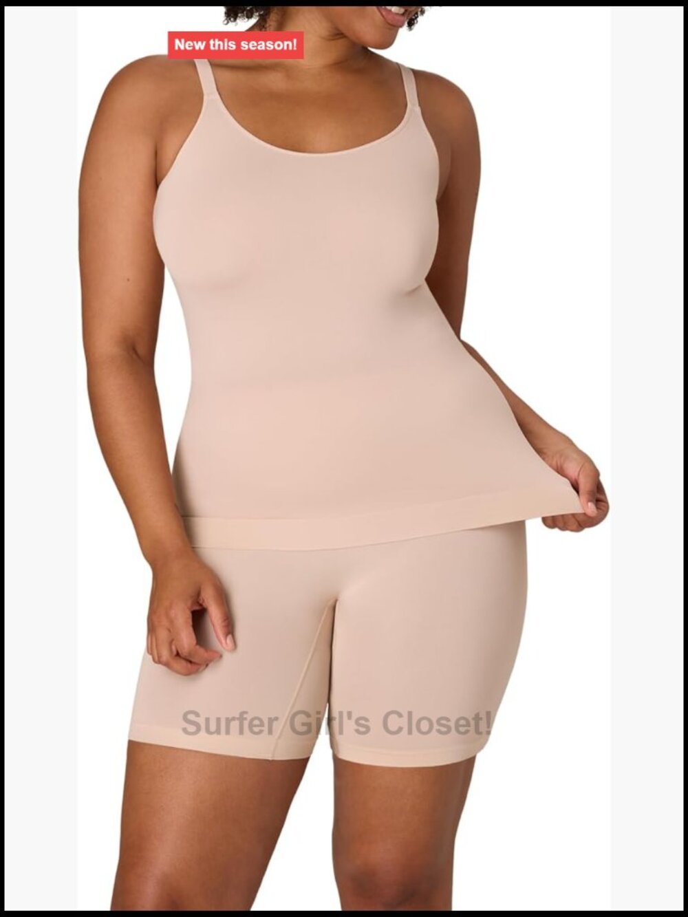 Women's Seamless Smoothing Tank Top Cami Adjustable Straps Nylon Spandex
